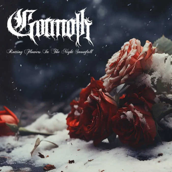 Rotting Flowers in the Night Snowfall