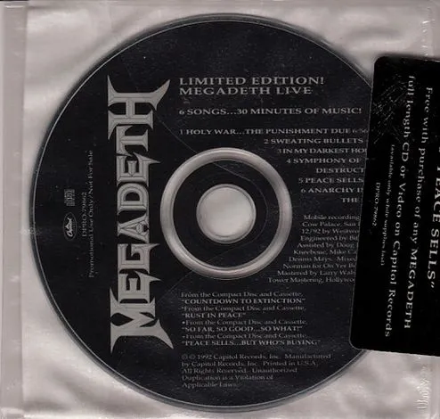 Limited Edition! Megadeth Live